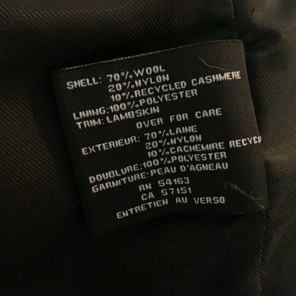 Cole Haan Mens Black Wool Peacoat Size M - Picture 5 of 6